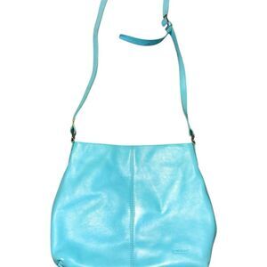 Rowallan of Scotland Leather turquoise blue Crossbody medium handbag purse